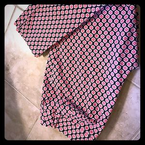 Blue and pink patterned Loft capris.